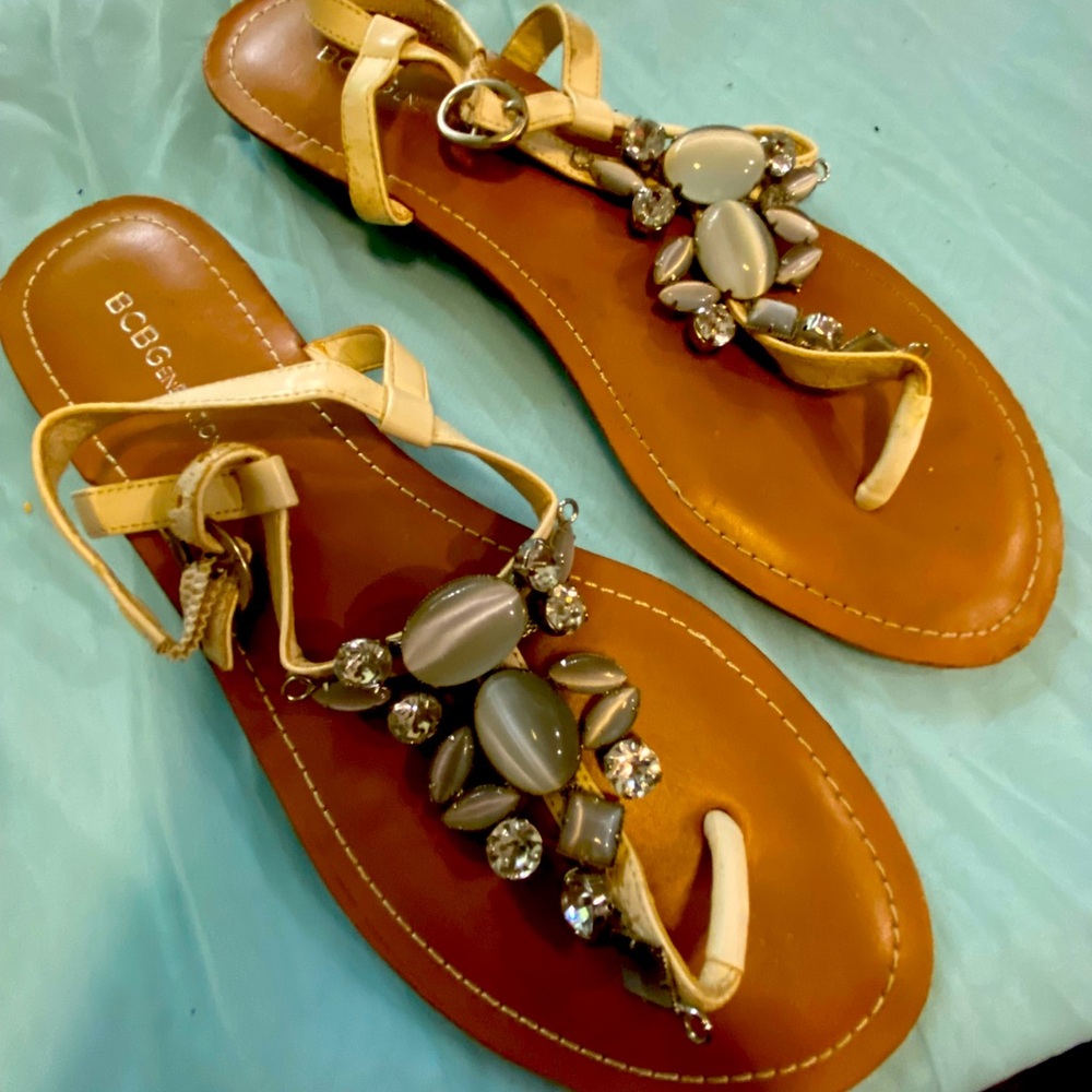 BCBGeneration BEAD AND RHINESTONE SANDALS - Picture 2 of 5